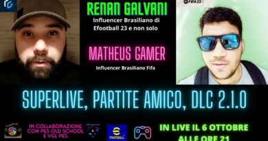 eFootball - Stasera la Live di PES Old School e VGL con Renan Galvani e Matheus Gamer