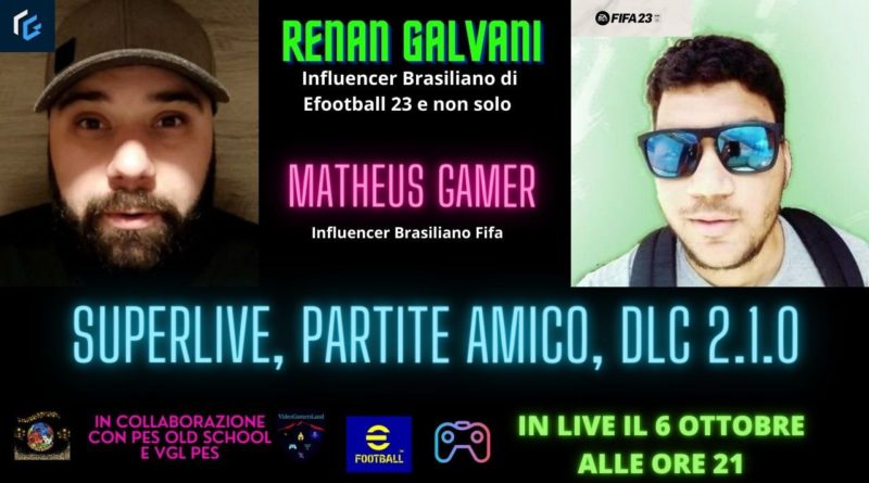 eFootball - Stasera la Live di PES Old School e VGL con Renan Galvani e Matheus Gamer